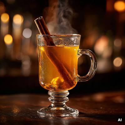 Warmer Lillet mit Apfelsaft