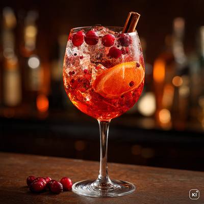 Weihnachtlicher Aperol Spritz Cocktail