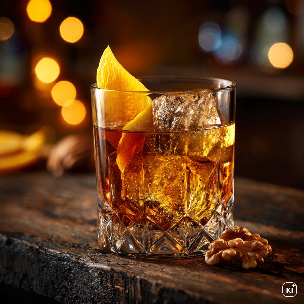 Walnuss Old Fashioned Cocktail Rezept
