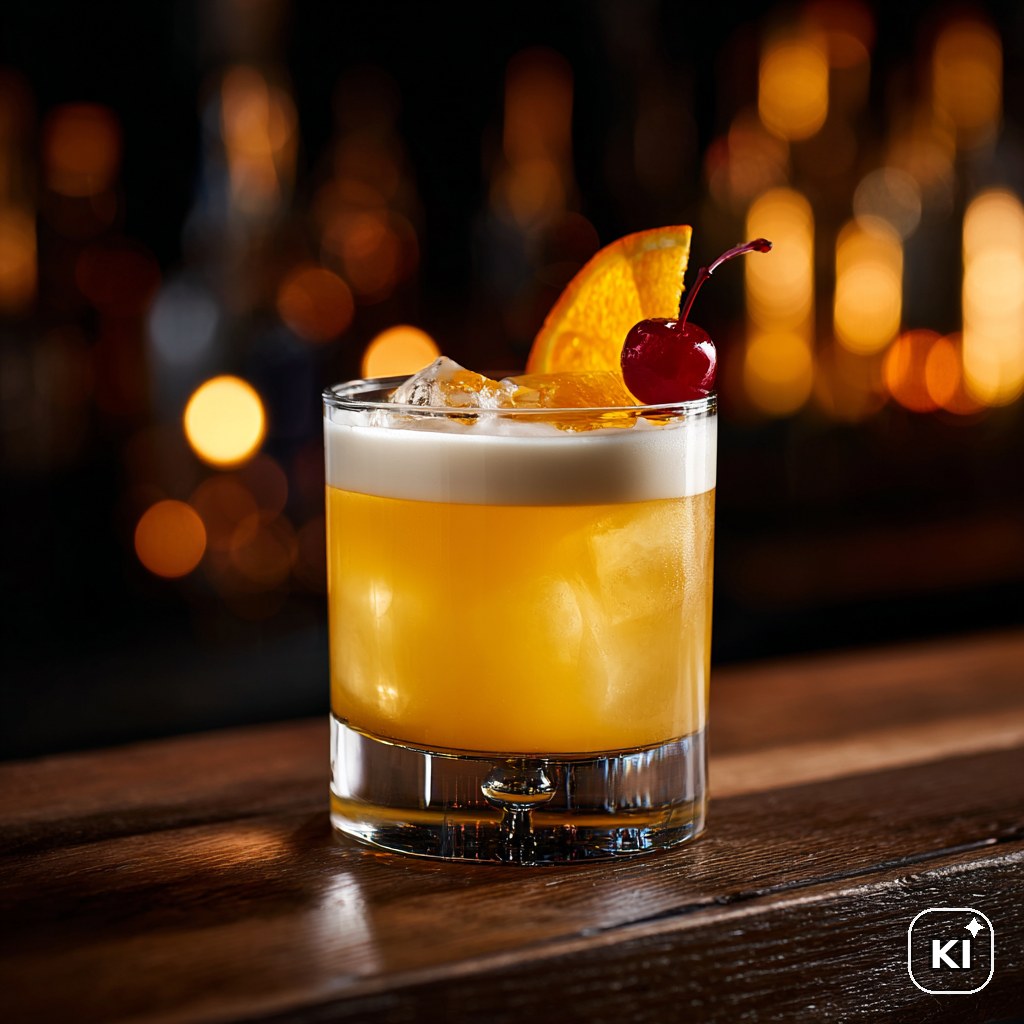 Whiskey Sour ohne Zuckersirup Cocktail Rezept