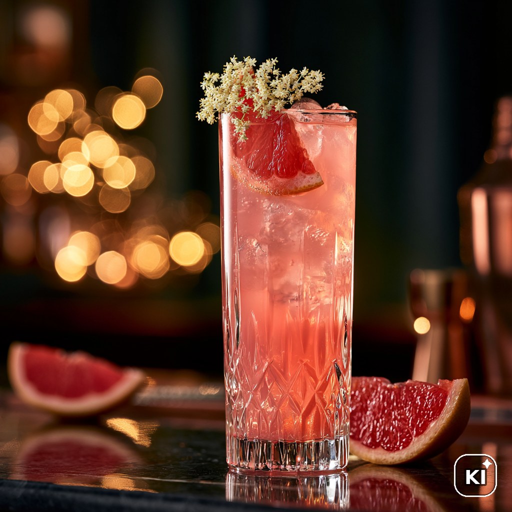 Rosiger Grapefruit-Garten